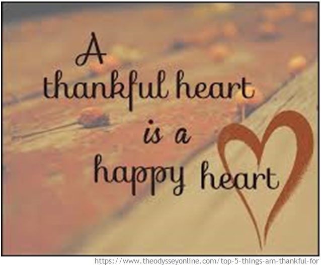 a thankful heart is a happy heart