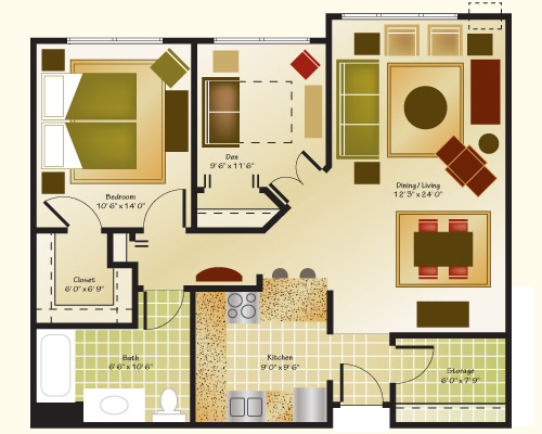 Floor plan for Unit C