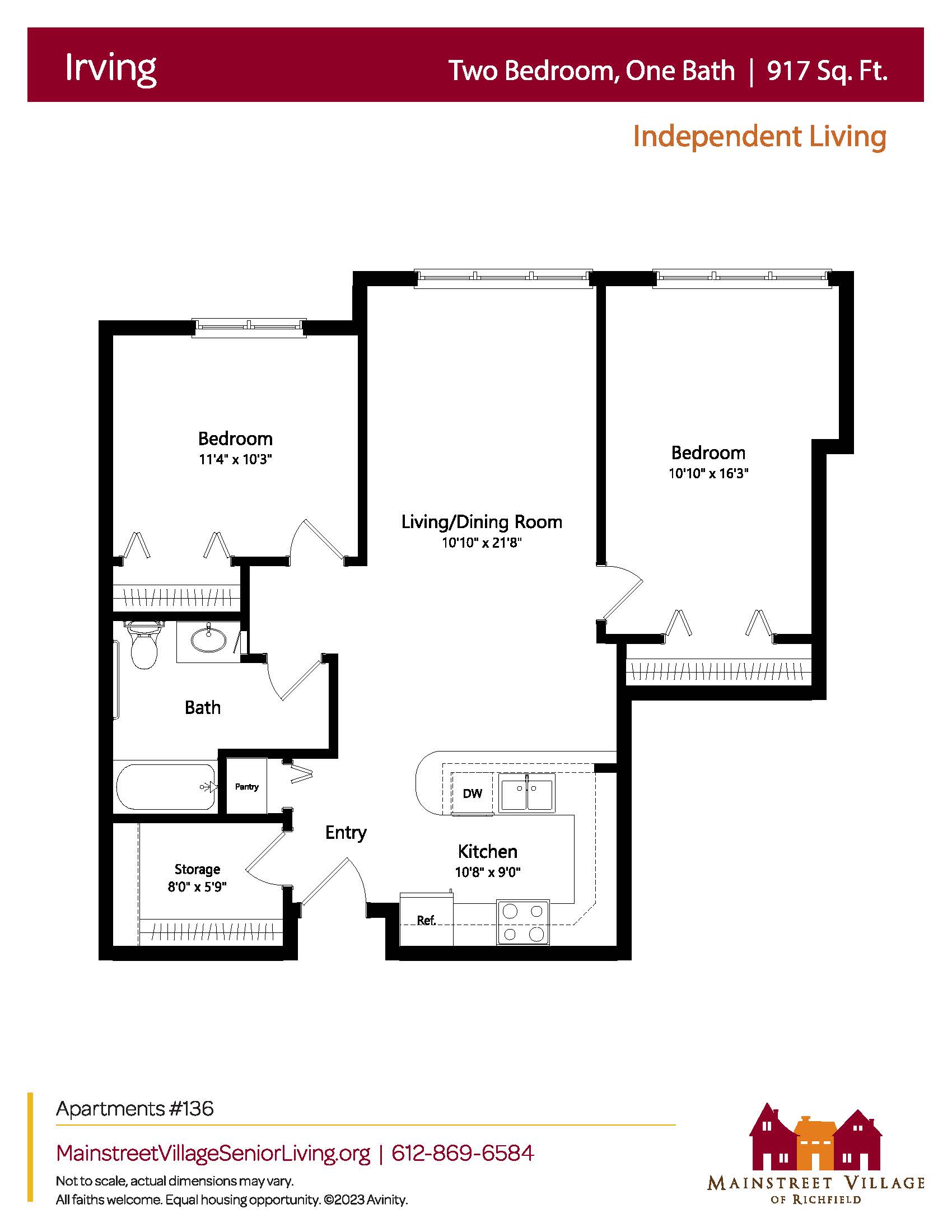 Floor plan for Irving