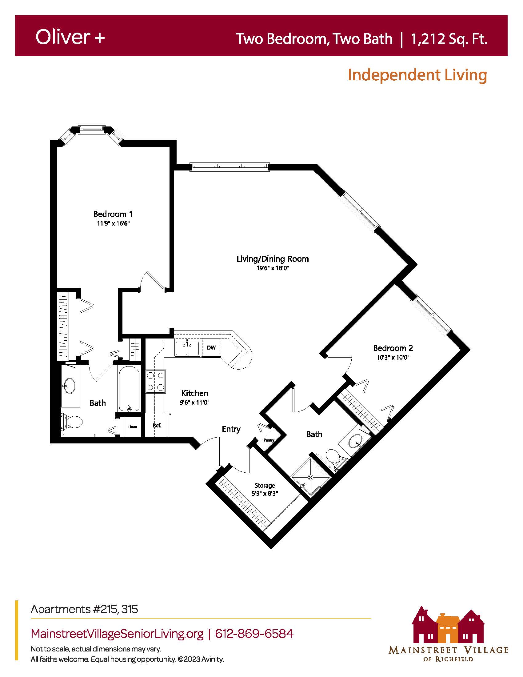 Floor plan for Oliver+