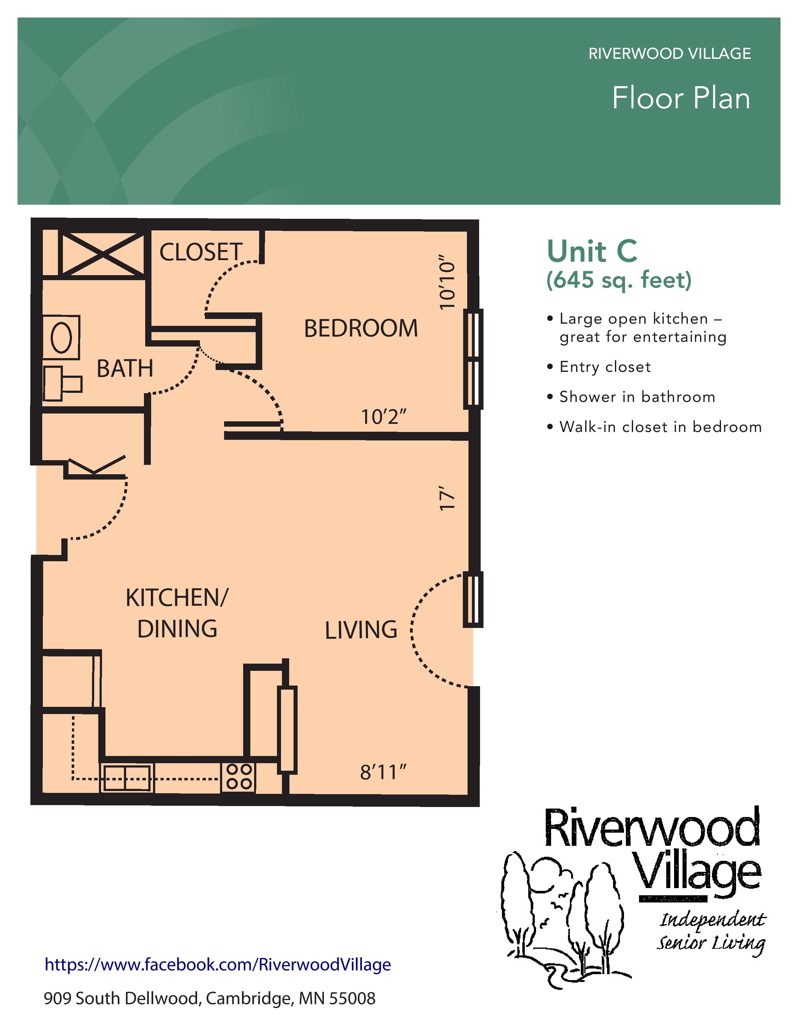 Floor plan for Unit C