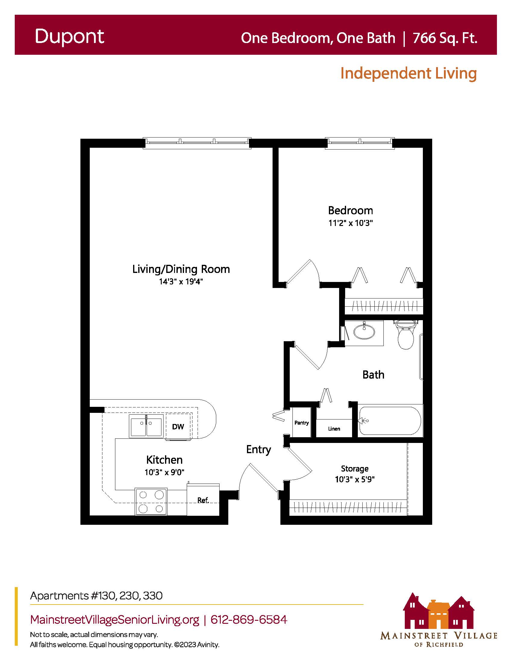 Floor plan for Dupont