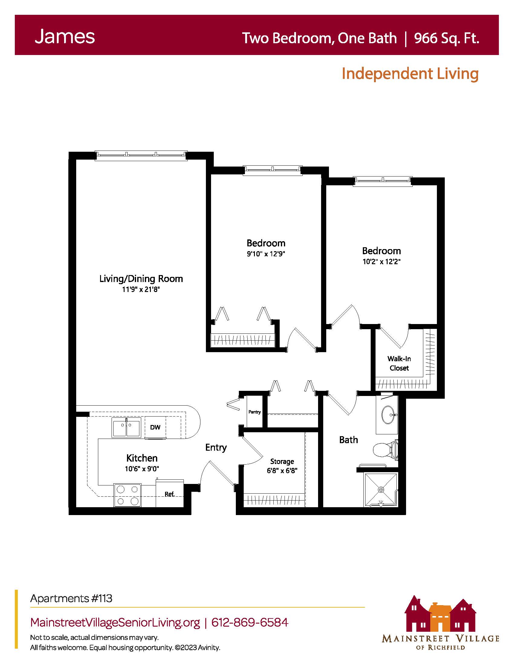 Floor plan for James