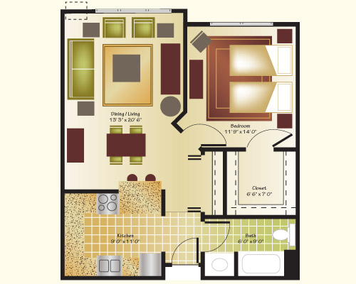 Floor plan for Unit B