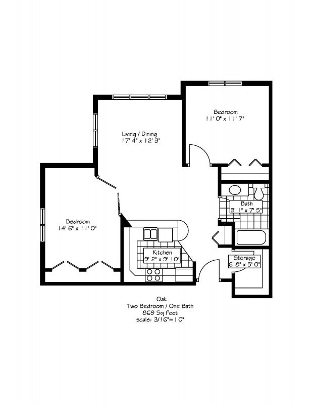 Floor plan for Oak