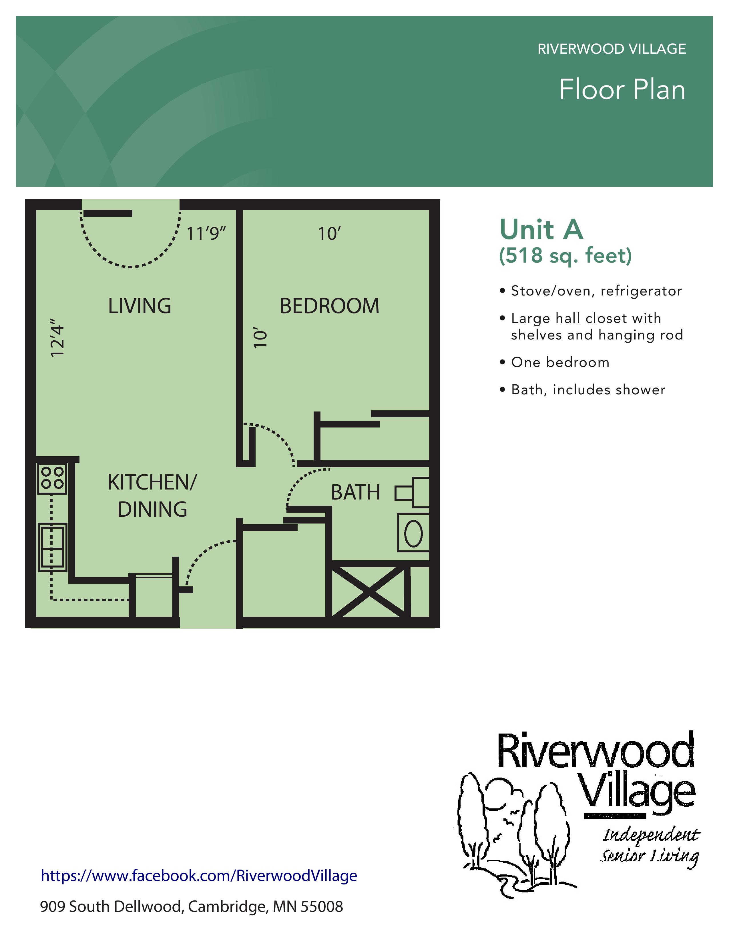 Floor plan for Unit A