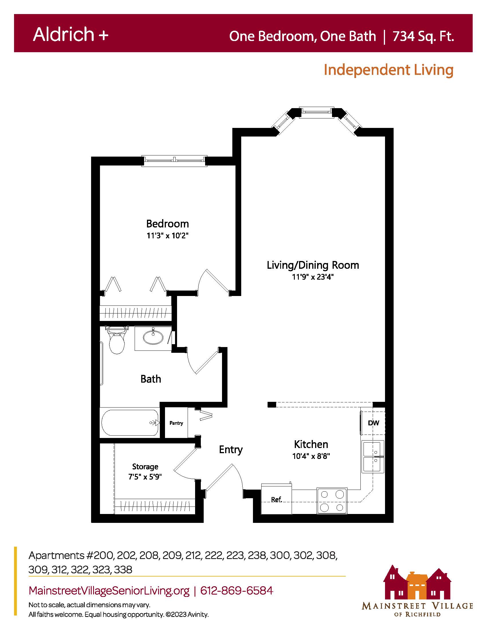 Floor plan for Aldrich+