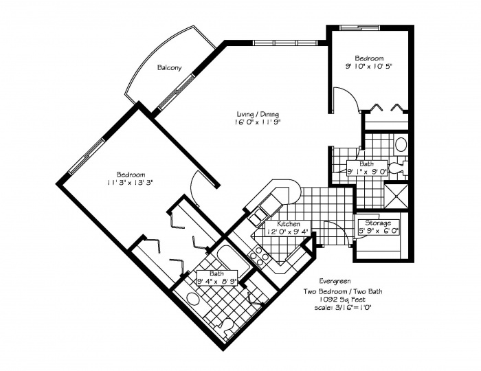Floor plan for Evergreen